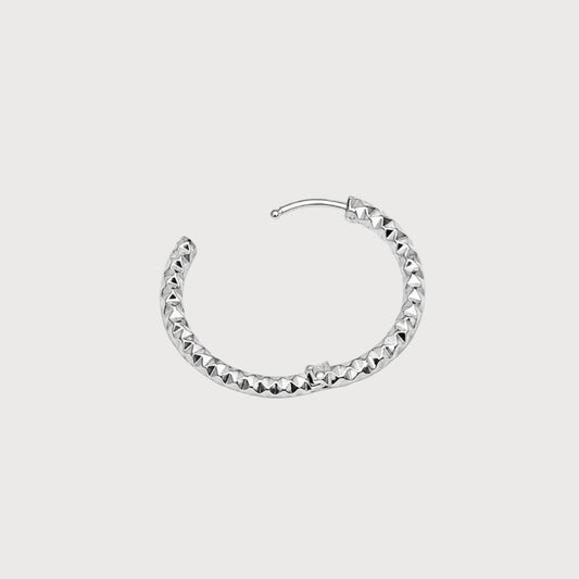 Anneaux martelés argent 2,2 cm