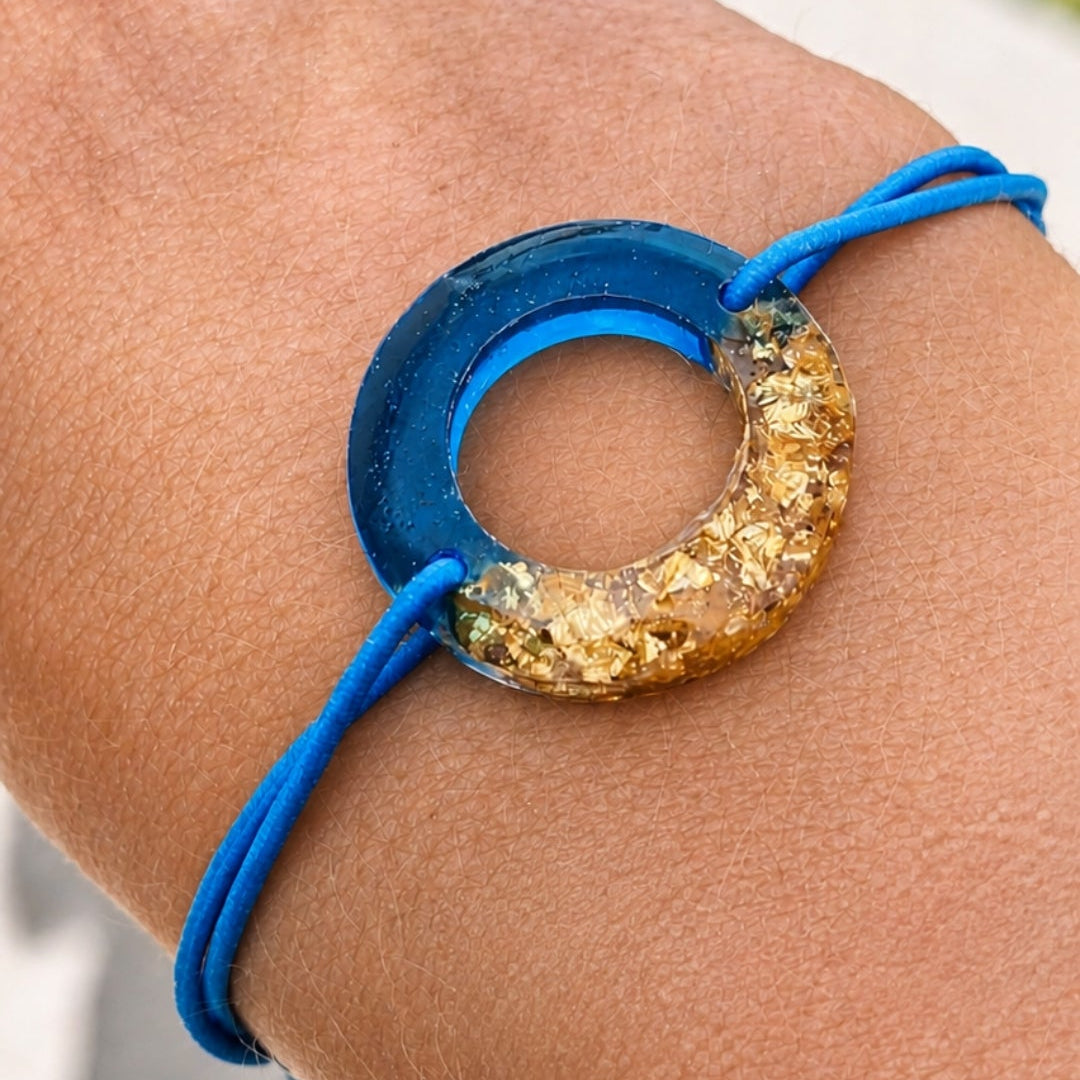Aura fin - or bleu