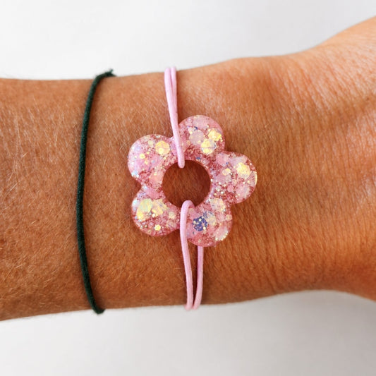 Flora - rose paillettes