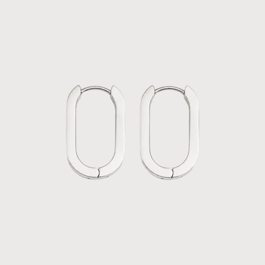 Anneaux ovales argent 2 cm