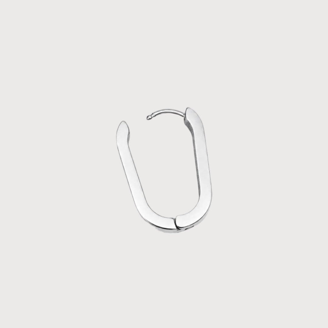 Anneaux ovales argent 2 cm