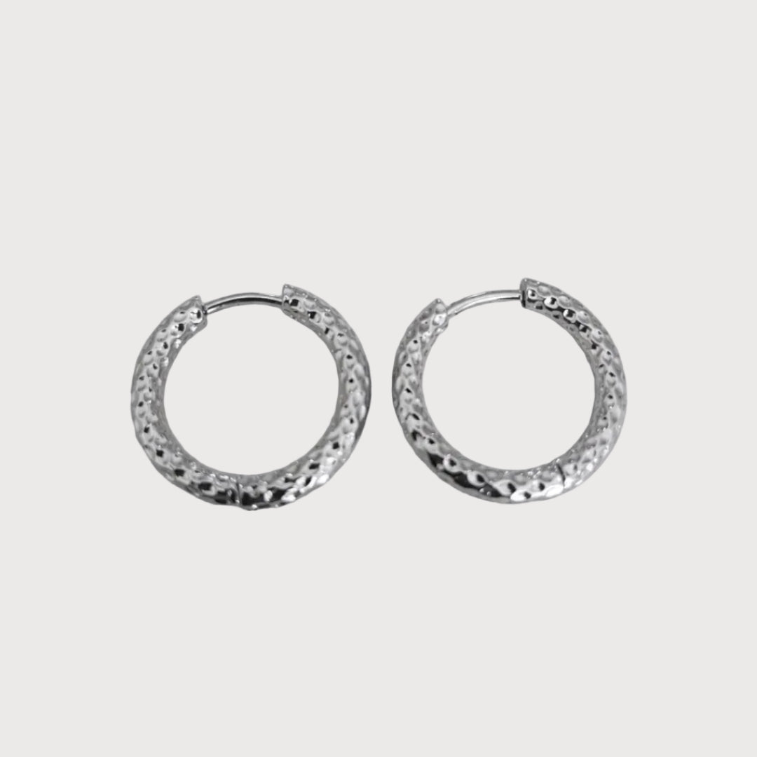 Anneaux martelés argent 1,6 cm